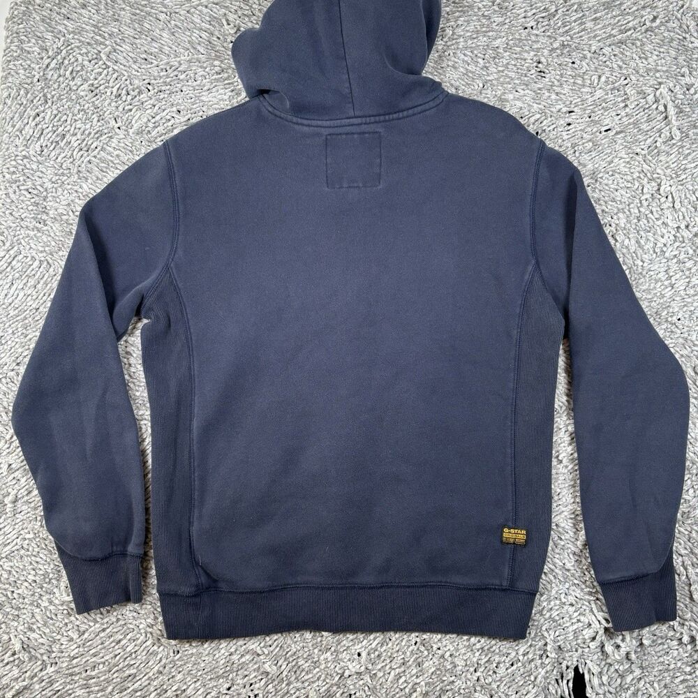 G-Star Raw Pullover Hoodie Men’s Small Navy Blue Activewear Gym Premium Running - Picture 6 of 9